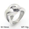 Disfruta de la Temporada Cálida de Otoño e Invierno con Este Regalo: Anillo para Hombre de Acero de Titanio Estilo Cadena Ancha Pulida de Hip-Hop Rock Europeo y Americano