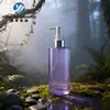 Em Estoque Garrafa Redonda de Vidro de Grande Capacidade 150-200ml com Bomba para Tônico, Limpador Facial e Óleo Demaquilante