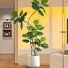 Plantas verdes artificiales de estilo vintage, higuera artificial para la sala de estar, ofreciendo una sensación de lujo ligero y alta gama, plantas verdes artificiales para decoración de interiores