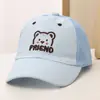Nova Boné de Malha Infantil Verão Versão Coreana Urso Bordado Proteção Solar Secagem Rápida Boné de Beisebol Outdoor Bebê Boné de Beisebol Transfronteiriço