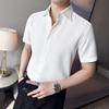 Camisa de manga corta de verano para hombre, estilo casual de negocios, estilo rufián, elegante.