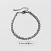 Shijia Zhenduo Ma Collar Pulsera Perla Plateado Gris Perla Fresco Aretes Perla Redondos Completos Aguja de Plata 143