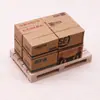 Mini Bandeja Rectangular de Madera, Portavasos Pequeño Hueco de Madera, Base Aislante de Calor, Escena en Miniatura, Accesorios de Muebles de Madera Maciza