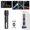 Temu Explosiones Transfronteriza Zoom Telescópico Luz Fuerte Aleación de Aluminio Lámparas Impermeable Exterior Carrera Nocturna Ciclismo Linterna Brillante