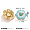 Aço Inoxidável Pingente Flor Gotejante de Óleo Joia Pingente de Aço Titânio DIY Colar Pingente Acessórios de Joia Venda por Atacado