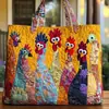 Nueva tienda independiente TEMU, Novedad en Amazon: bolsa de mano acolchada con estampado digital, bolsa casual de algodón tipo chaqueta
