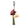 Llavero Estilo Bosque de Cáscara de Fruta Natural Colgante de Semilla de Planta Carrillón de Viento Kit de Materiales Hechos a Mano DIY Bolsa de Producto Terminado Decoración