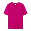 Versión en blanco de camiseta de manga corta de algodón puro de Hebei, unisex, casual, corte holgado, 210g, color liso, diseño liso de verano