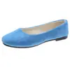 Zapatos Planos de Moda Cuadrados para Primavera y Otoño 2026 para Mujer Estilo Coreano Gamuza Boca Baja Zapatos de una Sola Pieza Zapatos de Mujer Talla Grande Exportación 4243