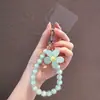 Cadena para Teléfono Móvil de Color Caramelo Acrílico con Cuentas Cuerda Anti-Pérdida para Teléfono Móvil Colgante Cubierta Protectora Bolso Colgante Simple de Moda