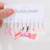 Joyería transfronteriza europea y americana simulación comida y aretes de juego dibujos animados diversión verano barbacoa helado bocadillo aretes colgantes set