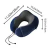 Almohada Cervical de Espuma Viscoelástica en Forma de U de Amazon, Suministro Exclusivo Transfronterizo, Almohada Portátil para Siesta de Viaje, Almohada de Avión, Venta al por Mayor de Exportación Directa