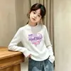 Camiseta Interior Térmica de Felpa Cepillada con Cuello Redondo para Niñas Otoño Invierno Ropa Interior Infantil Top Cálido para Niños Mayores Camiseta con Estampado de Dibujos Animados