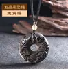 Collar con Colgante de Hebilla de la Paz de Obsidiana Hielo Signo del Zodíaco para Hombre Collar para Mujer Año del Zodíaco Tigre Colgante Patronus