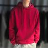 Nova Blusa de Moletom com Capuz Outono e Inverno Masculina Esportiva Solta Cor Sólida Terry Outono e Inverno Uniforme de Turma Atacado Blusa de Moletom