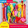 Balões de Vários Formatos, Incluindo Designs de Coelho e Foguete, Pacote Misto de Desenhos Animados em Várias Cores, Brinquedos Infantis para Festas Mágicas e de Feriado