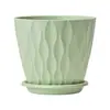 Vaso de flores de plástico mais vendido no e-commerce da Amazon com suporte de bacia resina nórdica simples branco espesso grande vaso de flores para plantas verdes