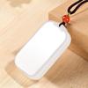 Venta al por mayor de fábrica colgante de marca segura de jade blanco afgano colgante de marca inocente blanco grasa de oveja collar de jade para hombres y mujeres