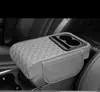 Funda de pasamanos de coche de uso general, cojín de almacenamiento multifuncional para coche, cojín elevador con portavasos, reposabrazos cómodo, interior de coche