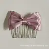 Pinza Peine para el Cabello con Lazo Dulce Coreano para Niñas, Organizador de Flequillo y Cabello Suelto, Lindo Pinza Peine para el Cabello