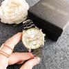 Relógio Feminino de Liga Estilo Europeu Business Metal Dourado Alta Capacidade de Fornecimento Decorativo Três Olhos Relógio de Pulso Masculino