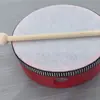 Instrumento de percusión infantil Orff 8 pulgadas imitación piel de oveja cuero de poliéster pandereta de piel de oveja tambor de mano