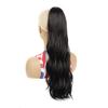 Peruca europeia e americana rabo de cavalo das mulheres com cordão longo cabelo encaracolado rabo de cavalo alto cordão saco de rede de água ondulada peruca de fibra química