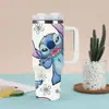 Soporte Transfronterizo para Imprimir Vasos de Coche de 40 oz con Asas, Vasos Aislados de Acero Inoxidable, Vasos Gigantes de Agua Helada para Coche