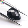 Calidad 5A Forma de Pera Zircón Negro Corte Doble Cuadrado 3*5-8*10mm Piedra Suelta Terminada Cz