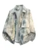 Chaqueta Casual con Solapas Tie-Dye Nuevo Estilo Primavera 2026 para Hombre Diseño Holgado Chaqueta Retro Americana