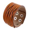 Pulsera de cuero ancha estilo punk de joyería de exportación de comercio exterior europeo y americano, suministro estable, pulsera de cuero vintage tejida