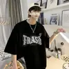 Camiseta de Algodón Puro Pesado de 220g para Hombre Verano Manga Corta Superior Estilo Americano Holgado Camisa de Manga Corta