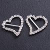 Fivela de strass de coração duplo simples da moda Fivela japonesa Acessórios para roupas acessórios de cabelo fábrica direta acessórios de joalheria