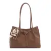 Bolsa Tote de Ombro Grande Capacidade Fosca Nova Outono Inverno Retro Transfronteiriça para Mulheres, Bolsa de Braço Moda Retro para o Dia a Dia