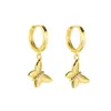 Aretes de Zirconia de Mariposa, Estilo Simple y Genial, Aretes Dulces y Dinámicos para Mujer, Aretes de Insectos de Diseñador de Una Pieza