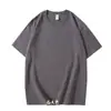 Comércio Exterior 230g Pesada Gola Redonda Algodão Puro Manga Curta Camiseta Solta Cor Lisa Pura Branca t Camiseta Básica Masculina e Feminina t Pura Camiseta Lisa