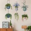 Dropshipping Transfronteiriço Flor em Vaso Planta Aranha Planta Verde Adesivos de Parede Sala de Estar Quarto Escritório Decoração de Parede para Casa Autoadesivo