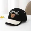 Gorra para bebé de colores combinados para niña, gorro para bebé niño, temporada de primavera y otoño, dibujos animados, algodón, oso, visera solar linda, gorra de béisbol