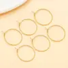 Pendientes de aro de acero inoxidable estilo europeo y americano, accesorios de joyería hechos a mano para bricolaje, materiales semiacabados para pendientes de aro en forma de U de múltiples especificaciones