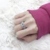 Anillo de dedo índice abierto con diseño de nicho para mujer, sencillo y personalizado, con microdiamantes y circonitas, joyería en vivo de celebridades de Internet.