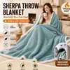 Manta de flanela dupla face transfronteiriça com estampa xadrez, espessa para o inverno, adequada para cochilos, uso no escritório e como uma pequena manta de sofá, disponível para atacado