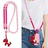 Mini Muñeco de Caballo Rojo Lanyard para Teléfono DIY Cadena para Funda de Teléfono Correa Cruzada Antirrobo Antiperdida