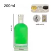 Botella de Vidrio Escarchado para Vodka y Vino de Frutas, Botella de Vidrio Sellada de Alta Gama para Licores Domésticos, Botella para Licores Caseros, Botella de Vino Vacía
