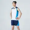 Traje de voleibol de secado rápido para hombre, traje de bádminton, chaleco, verano, venta al por mayor, compra en grupo, imprimible, número de impresión A832#