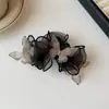 Pinza de Mariposa de Malla Vintage para la Parte Trasera de la Cabeza, Pasador Tridimensional, Accesorio para el Cabello de Estilo Tradicional, Pinza de Garra de Nuevo Estilo Chino, Exquisita Pinza de Tiburón