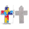 Colgante de Puzzle de Color Contrastante Más Vendido Transfronterizo Gota de Aceite Accesorios para Joyería de Aleación DIY Colgante Conmemorativo para el Autismo