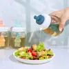 Olla Doméstica para Servir Aceite de Cocina con Alto Valor Estético, Cepillo Integrado y Diseño para Verter, Botella de Aceite de Vidrio Espesado, Adecuada para Barbacoa y Freidora de Aire