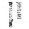 Para Apple Watch Correa de Silicona Estampada iwatch8Ultra Transparente Luminosa Correa Magnética Plegable Apple