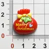 Accesorios decorativos de resina de dibujos animados pequeños navideños transfronterizos para clip de pelo de crema de gel hecho a mano DIY, accesorios de papelería para refrigerador