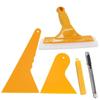 Set de raspadores para herramientas de película para coche, juego de 5 piezas, tamaño raspador triangular, limpiaparabrisas de doble capa, juego de herramientas para película